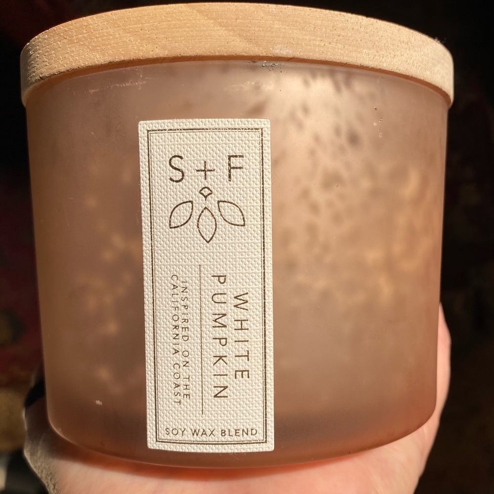 NEW Sand + Fog Pumpkin Harvest Soy Wax Blend w/Essential Oils 2 Wick Candle 12oz